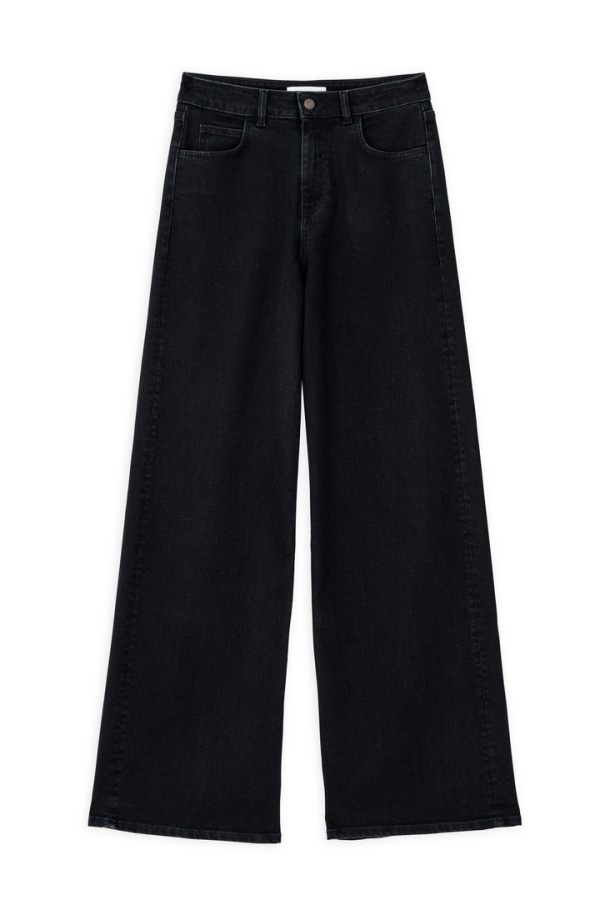 DENIM WIDE-LEG JEANS BLACK