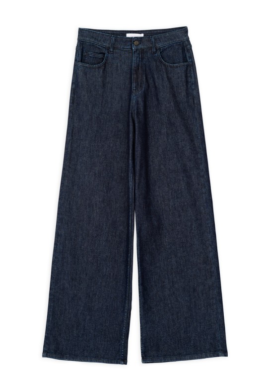 DENIM WIDE-LEG JEANS BLUE