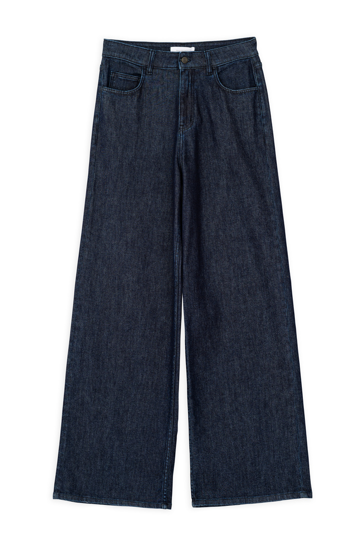 DENIM WIDE-LEG JEANS BLUE