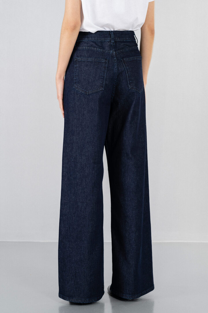 DENIM WIDE-LEG JEANS BLUE