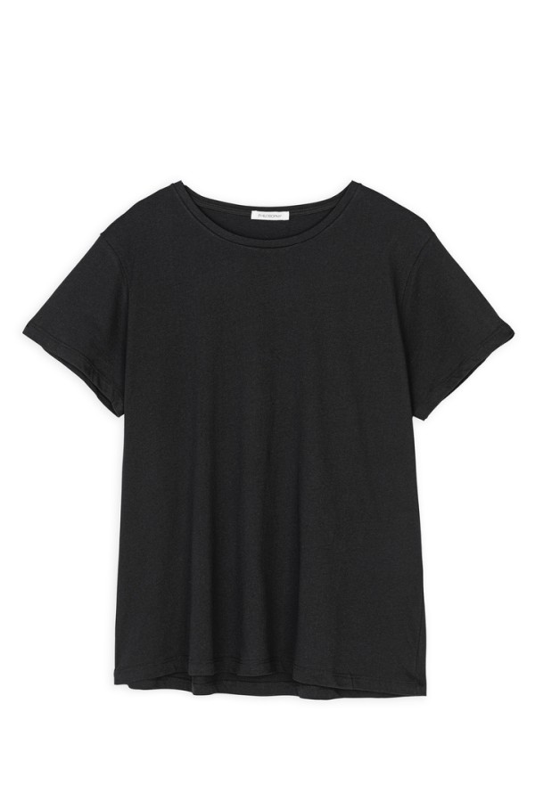 ORGANIC COTTON ROUND NECK T-SHIRT BLACK