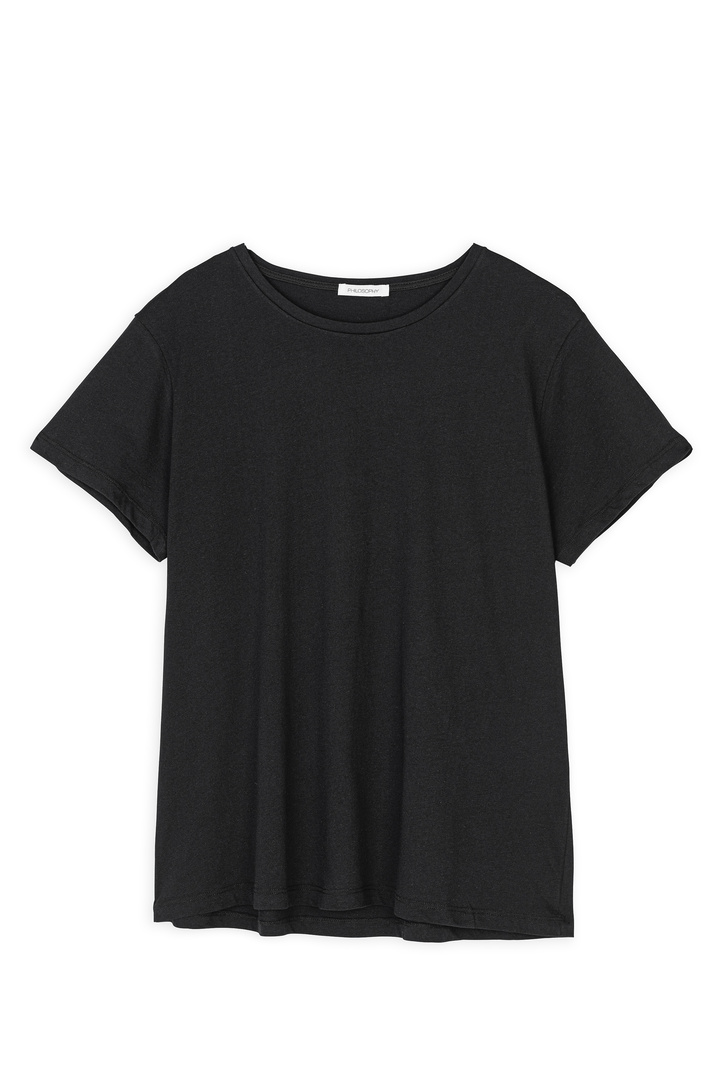 ORGANIC COTTON ROUND NECK T-SHIRT BLACK