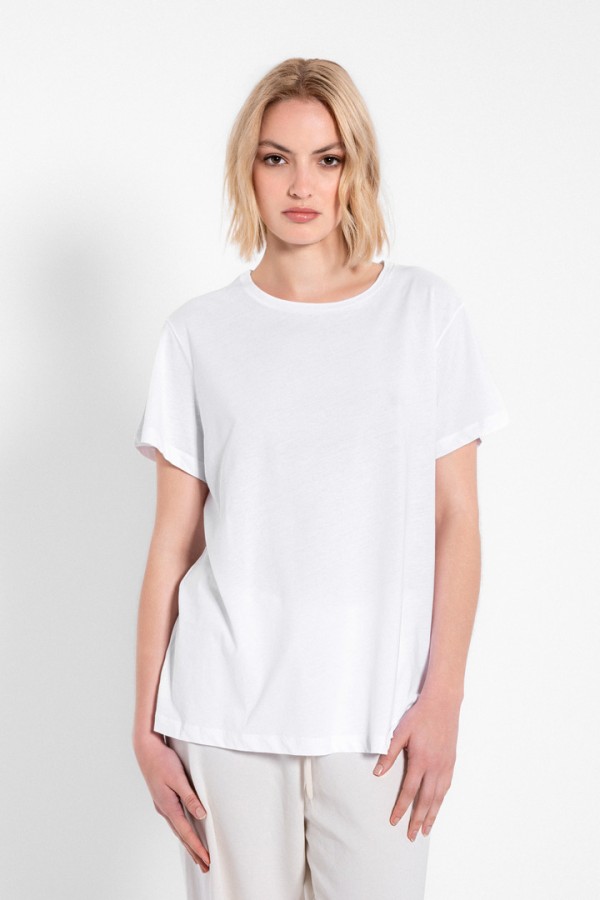 ORGANIC COTTON ROUND NECK T-SHIRT WHITE