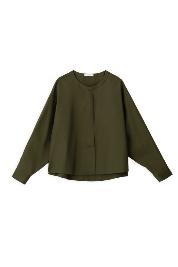 POPLIN CROPPED TOP KHAKI