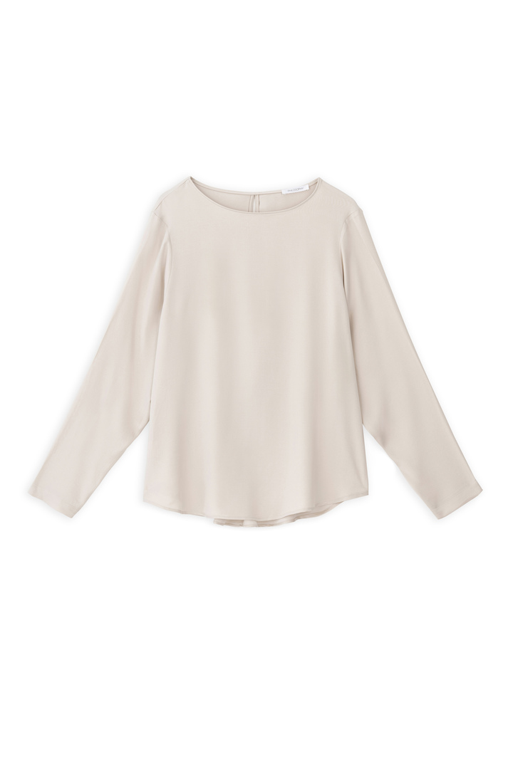 CUPRO VISCOSE LONG BLOUSE CREAM