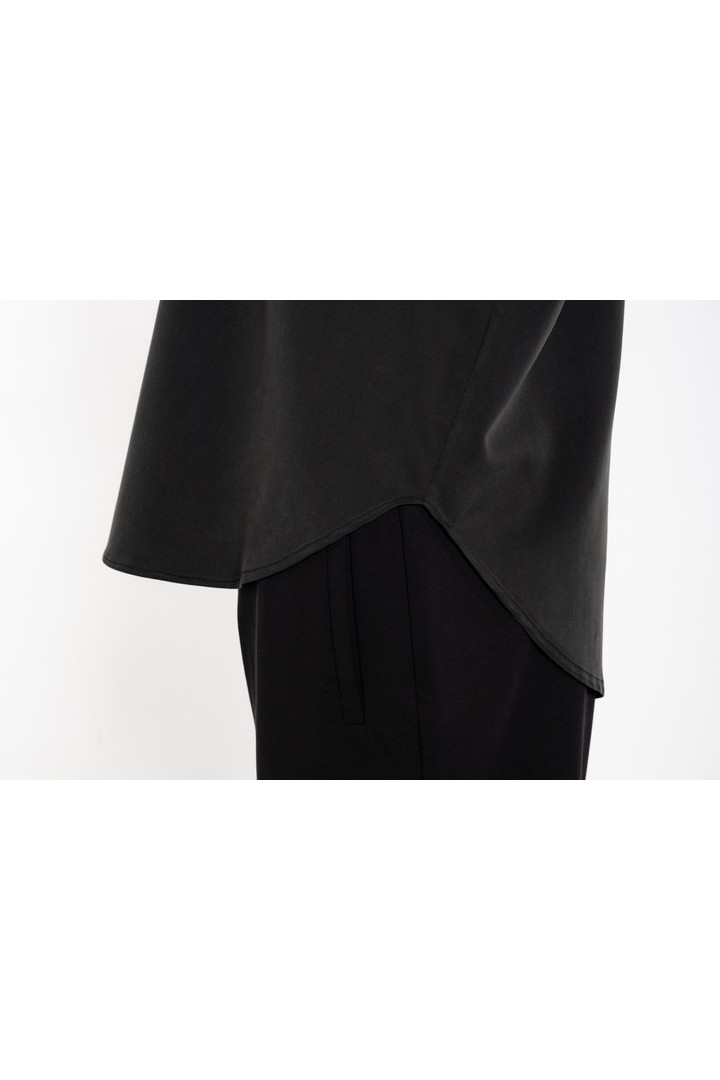 HEAVY TWILL BLOUSE OFF BLACK