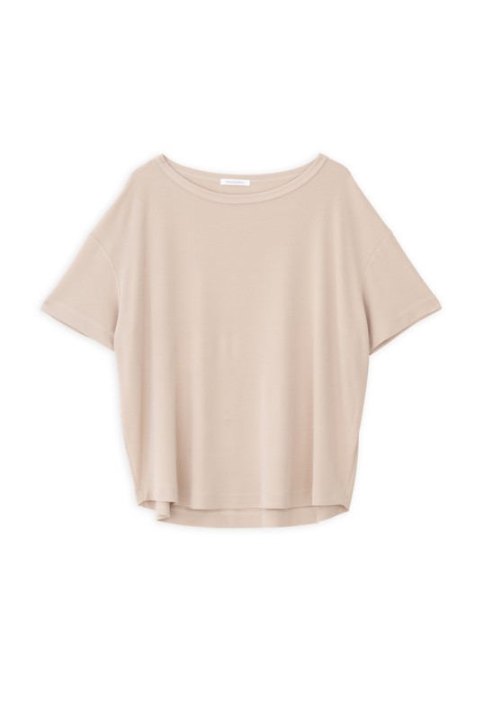 RIB SANDWASHED SHORT SLEEVE TOP CREAM