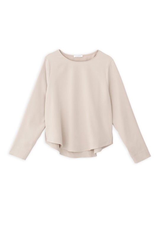 HEAVY TWILL CROPPED TOP DUSTY WHITE