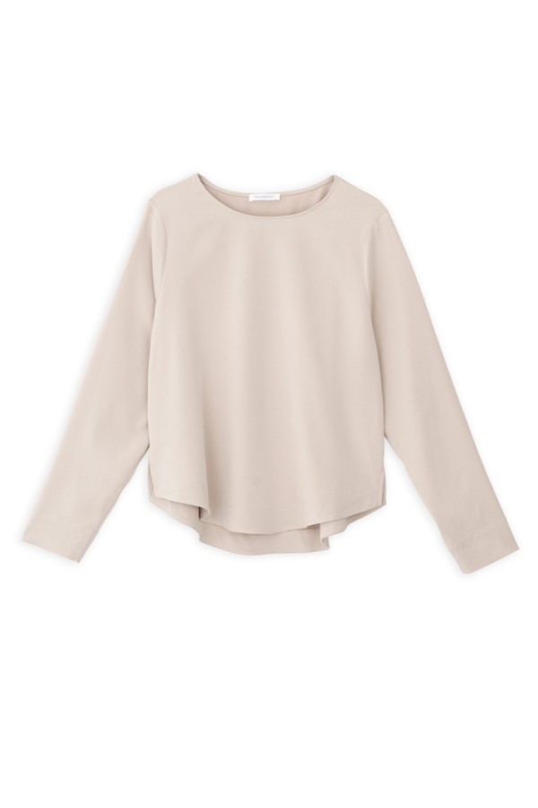 HEAVY TWILL CROPPED TOP DUSTY WHITE