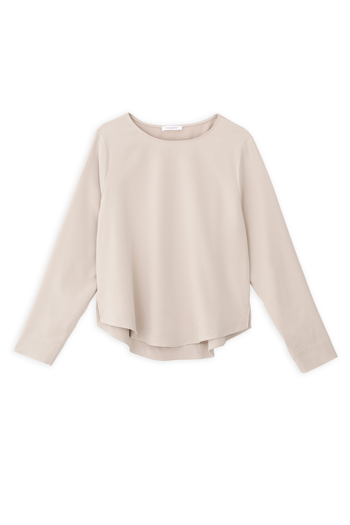 HEAVY TWILL CROPPED TOP DUSTY WHITE