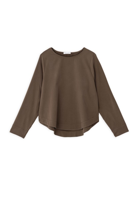 HEAVY TWILL CROPPED TOP OLIVE