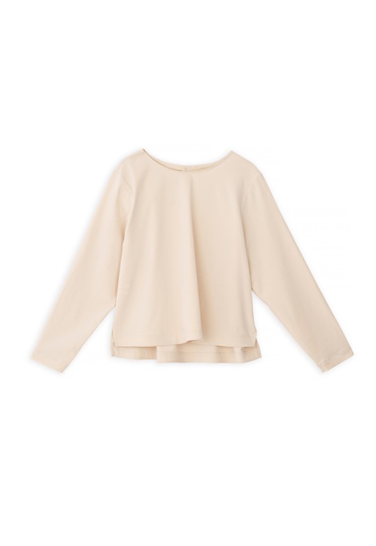 TWILL STRETCH CROPPED TOP CREAM