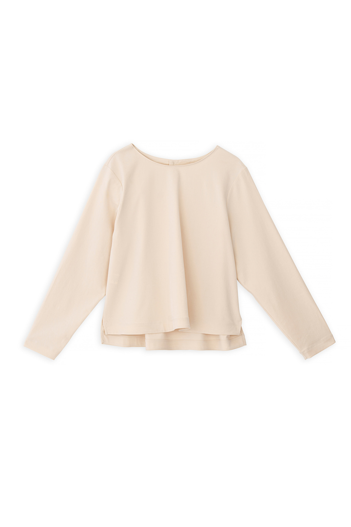 TWILL STRETCH CROPPED TOP CREAM