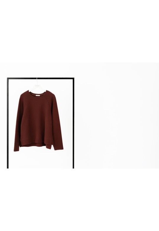 FUTTER WAFFLE SWEATSHIRT BORDEAUX