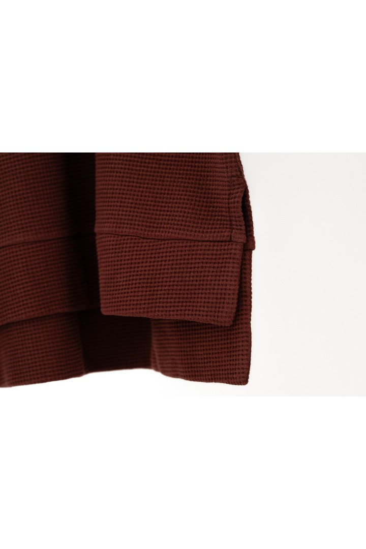 FUTTER WAFFLE SWEATSHIRT BORDEAUX