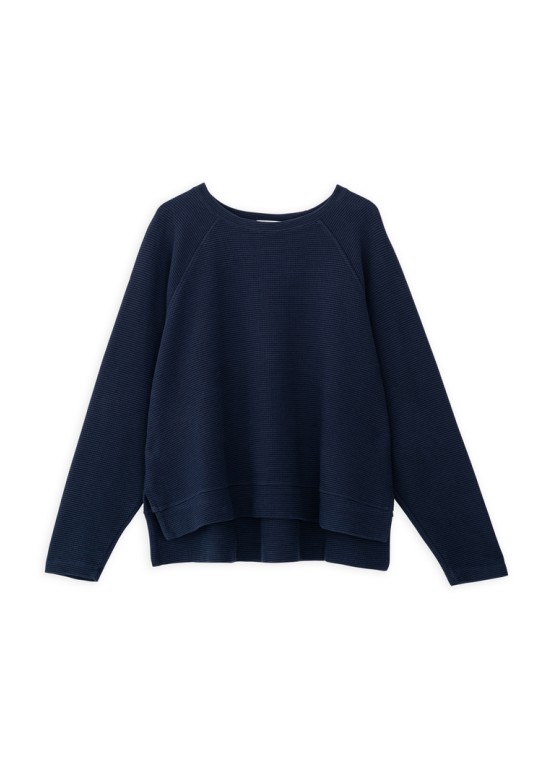 FUTTER WAFFLE SWEATSHIRT DARK BLUE