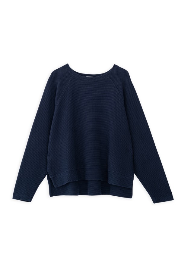 FUTTER WAFFLE SWEATSHIRT DARK BLUE