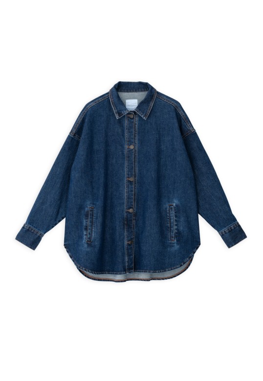 DENIM OVERSHIRT MID BLUE