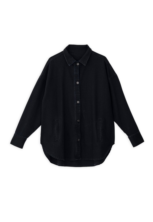 DENIM OVERSHIRT OFF BLACK