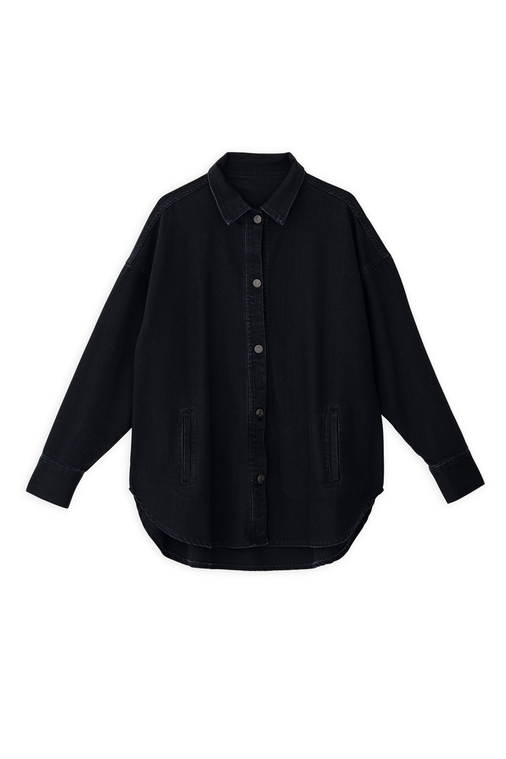 DENIM OVERSHIRT OFF BLACK