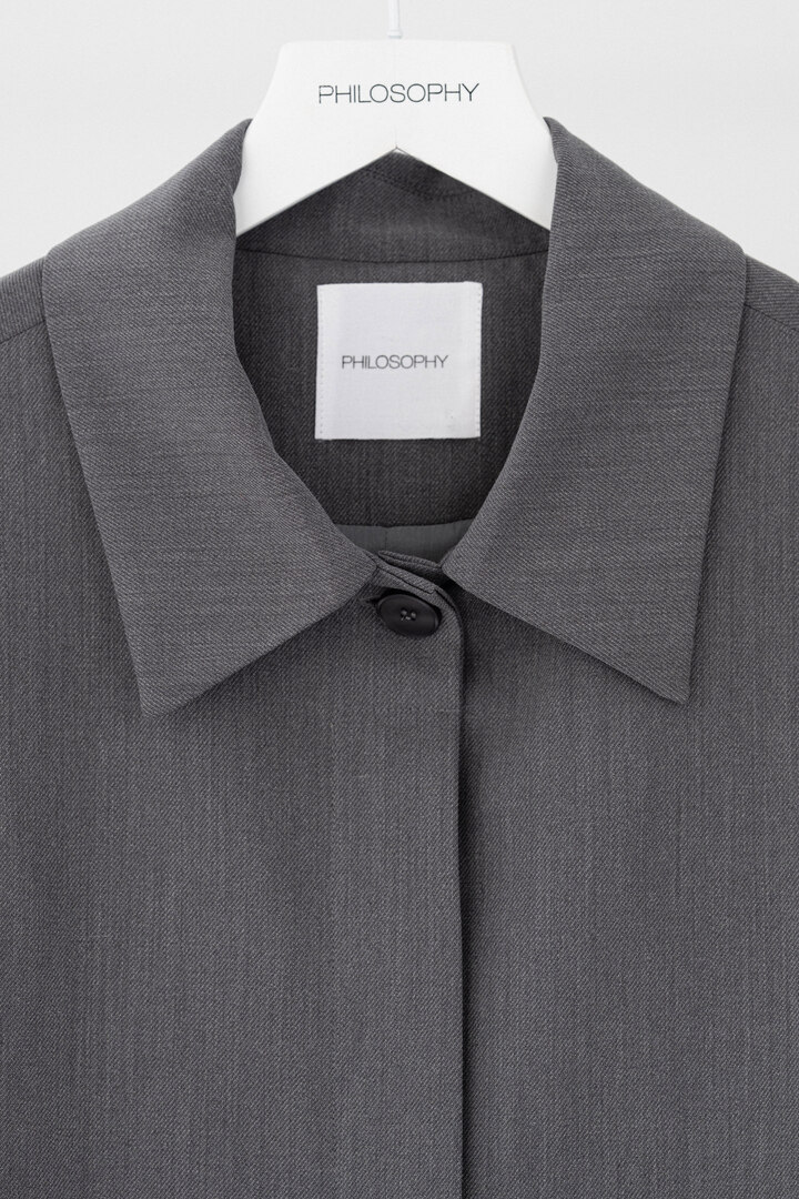 T/R CROPPED JACKET GREY MELANGE