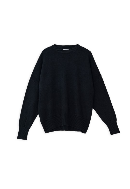 CASHMERE ROUND NECK SWEATER BLACK