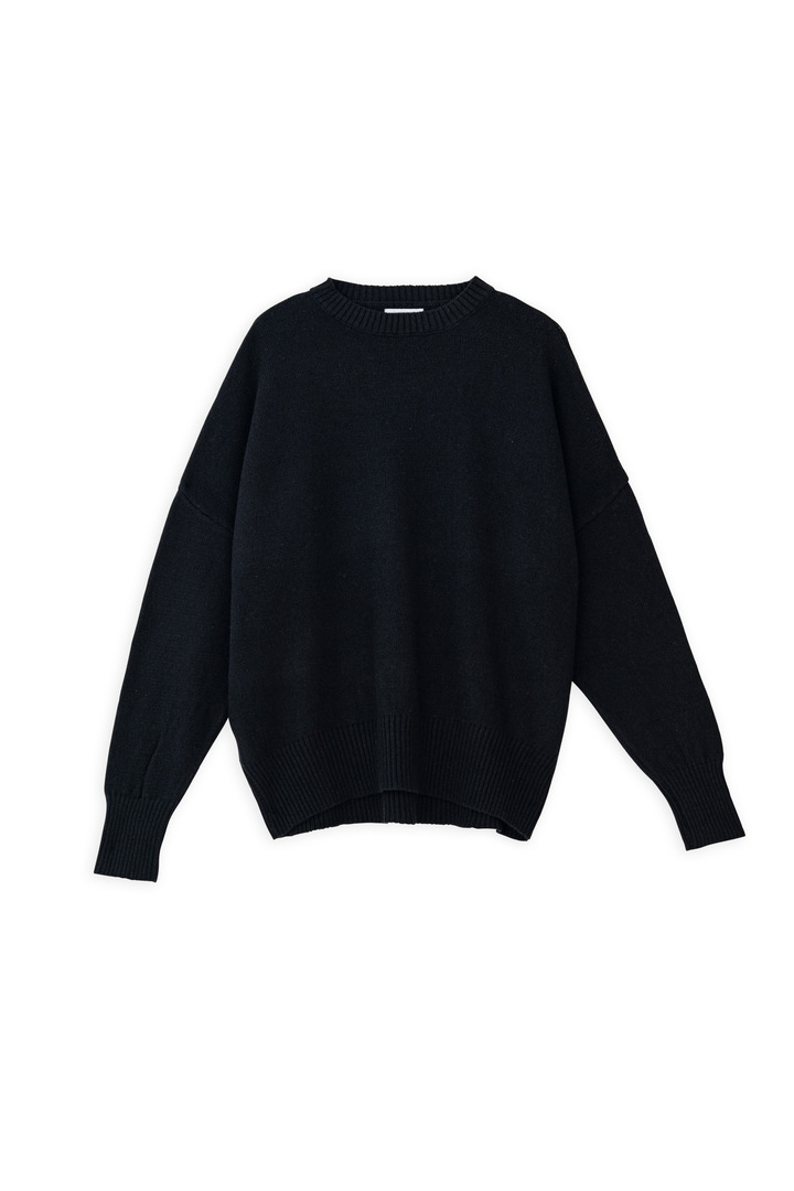 CASHMERE ROUND NECK SWEATER BLACK