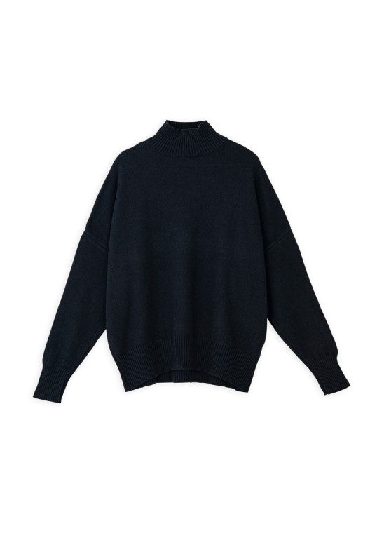 CASHMERE TURTLENECK SWEATER BLACK