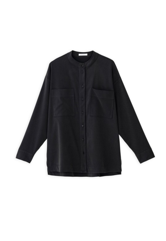 HEAVY TWILL SHIRT OFF BLACK