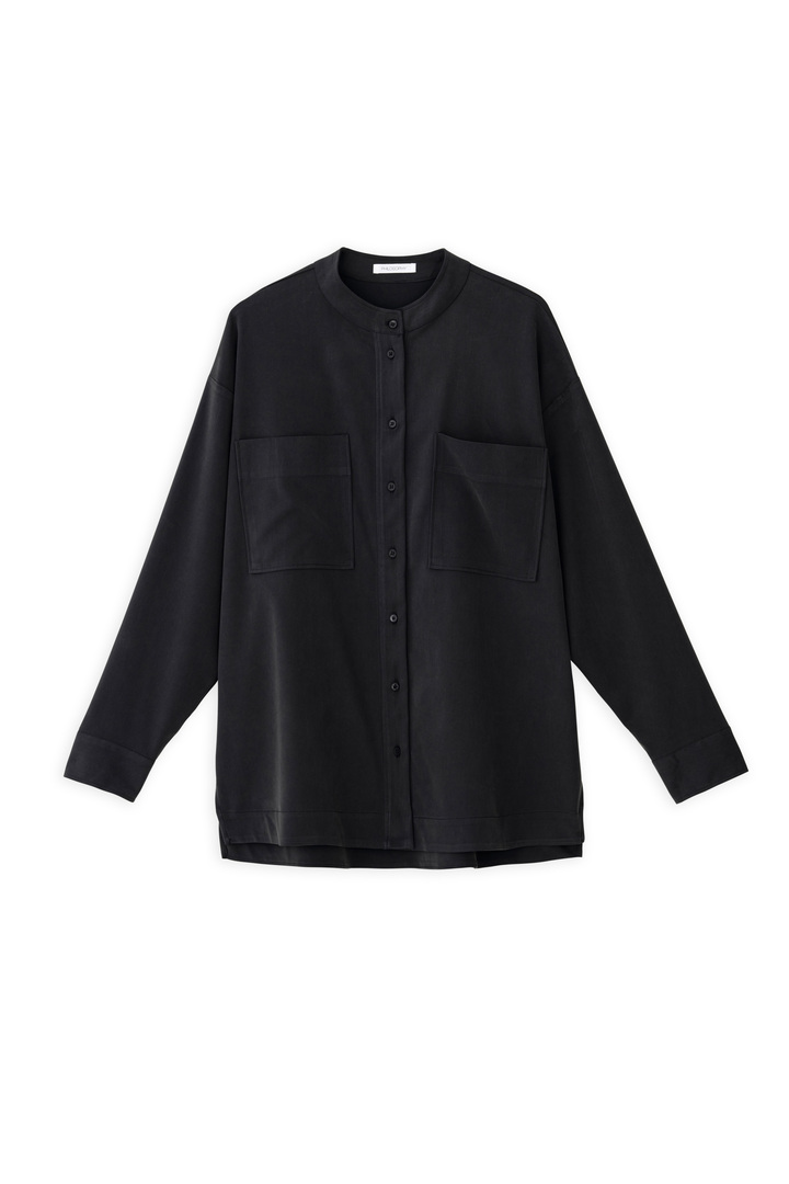 HEAVY TWILL SHIRT OFF BLACK