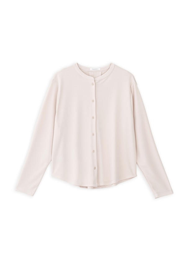 CUPRO PIQUE CROPPED SHIRT CREAM