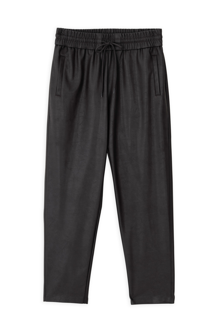 LEATHER JOGGER PANTS DARK BROWN