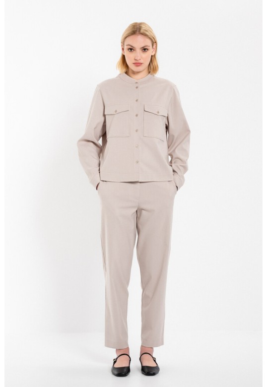 TWILL T/R REGULAR PANTS  CREAM
