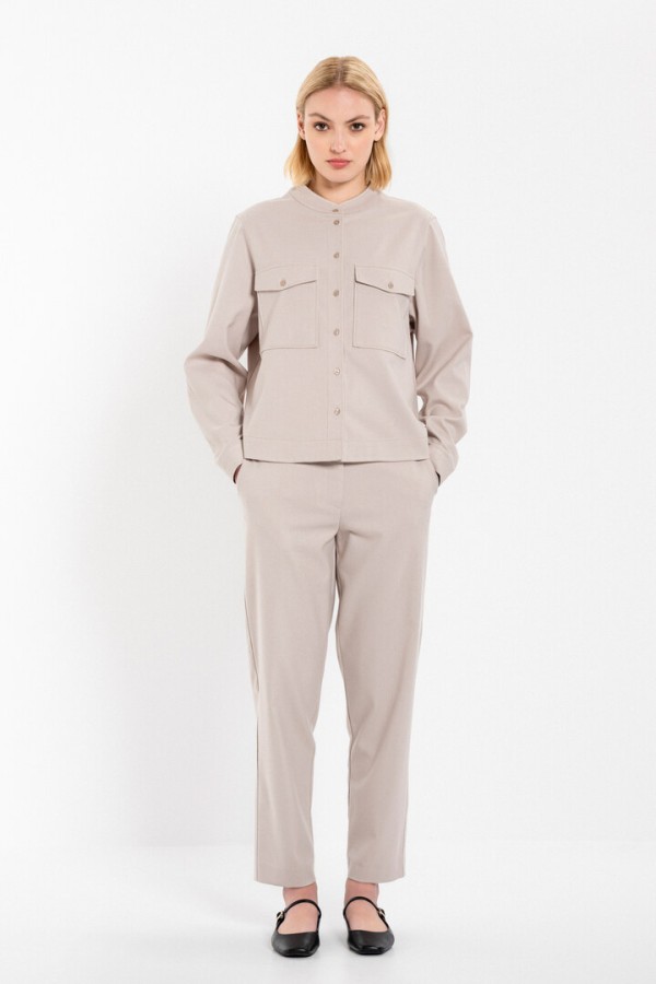 TWILL T/R REGULAR PANTS  CREAM