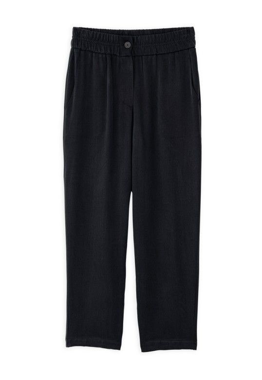 CUPRO VISCOSE JOGGER PANTS BLACK