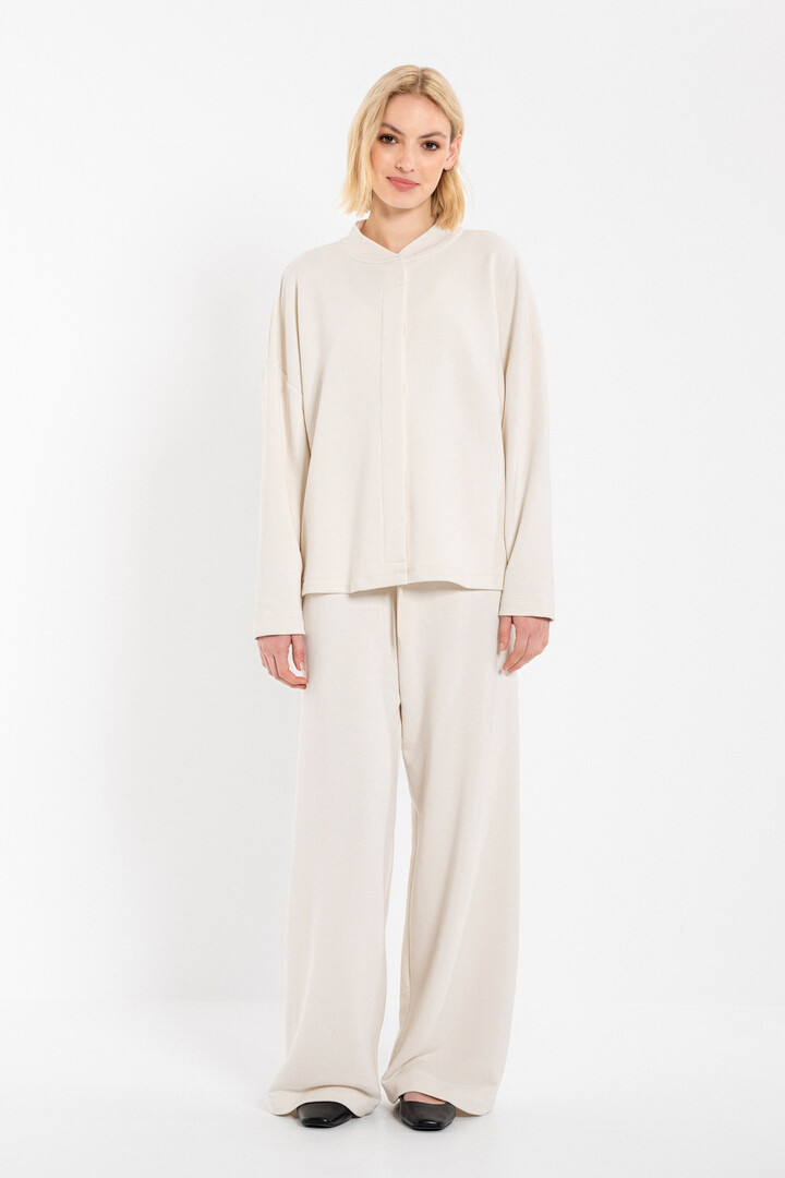 FUTTER WIDE LEG PANTS OFF WHITE
