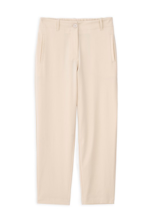 TWILL STRETCH REGULAR PANTS CREAM