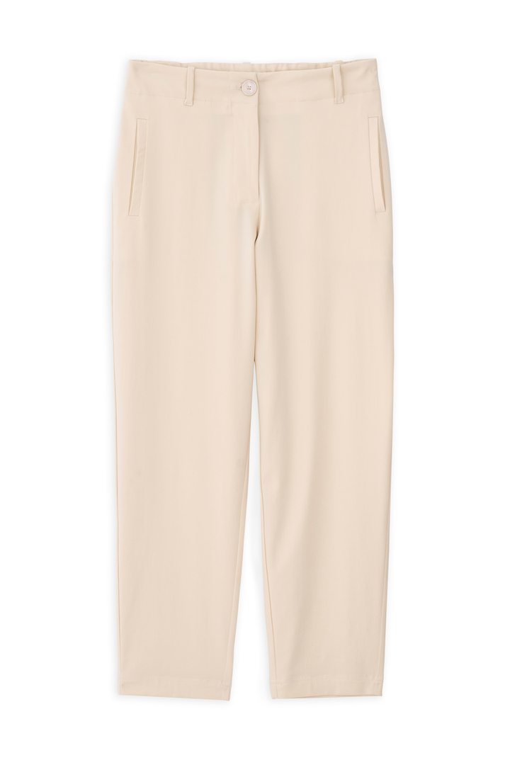 TWILL STRETCH REGULAR PANTS CREAM