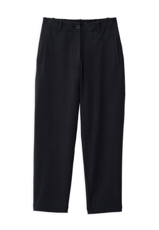 TWILL STRETCH REGULAR PANTS  OFF BLACK