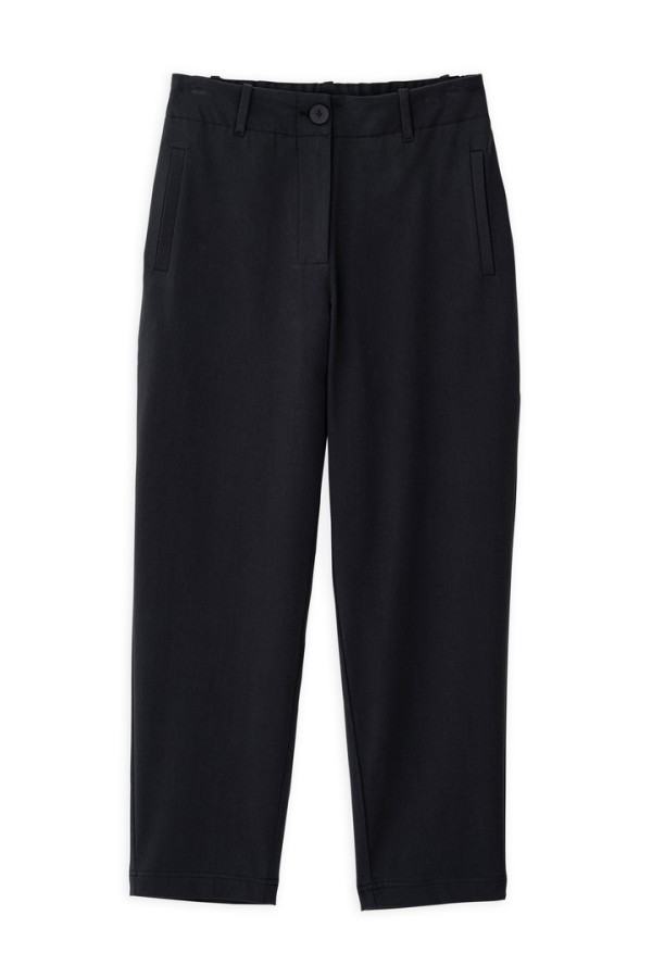 TWILL STRETCH REGULAR PANTS  OFF BLACK