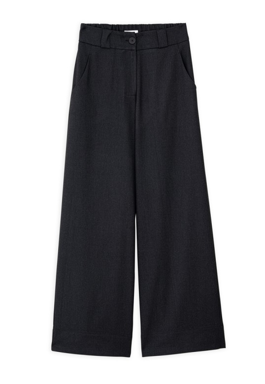 T/R WIDE LEG PANTS BLACK