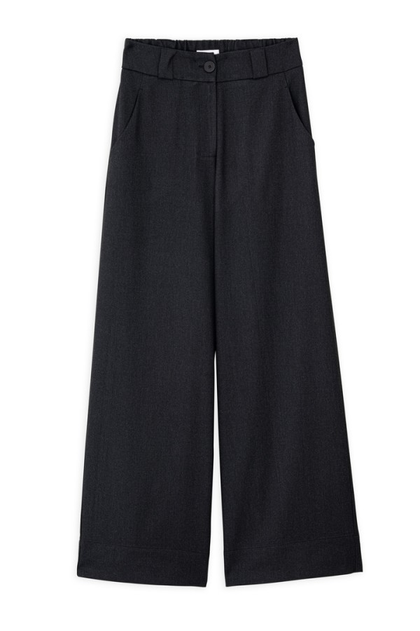T/R WIDE LEG PANTS BLACK