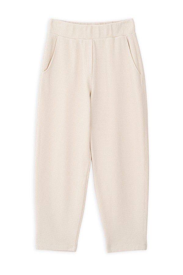 FUTTER WAFFLE SWEATPANTS DUSTY CREAM