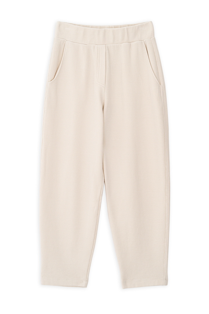 FUTTER WAFFLE SWEATPANTS DUSTY CREAM