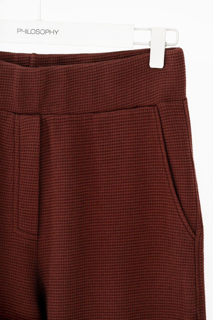 FUTTER WAFFLE SWEATPANTS BORDEAUX