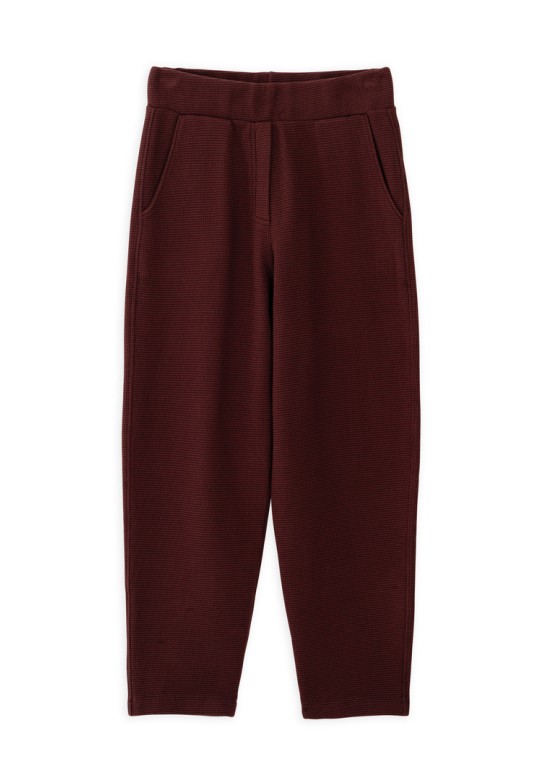 FUTTER WAFFLE SWEATPANTS BORDEAUX
