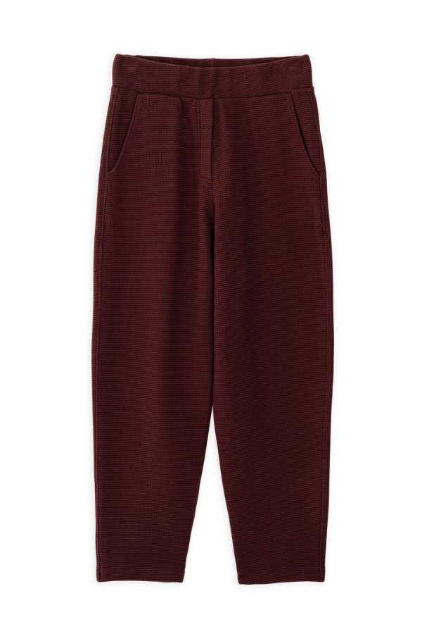 FUTTER WAFFLE SWEATPANTS BORDEAUX
