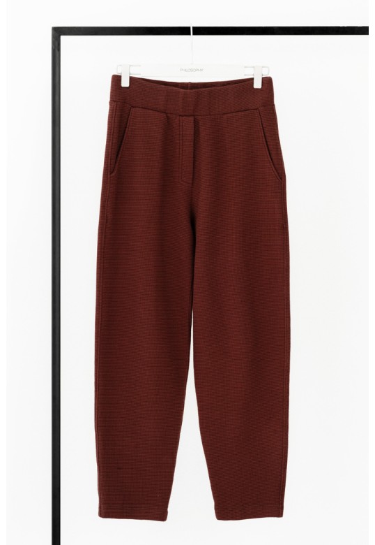 FUTTER WAFFLE SWEATPANTS BORDEAUX