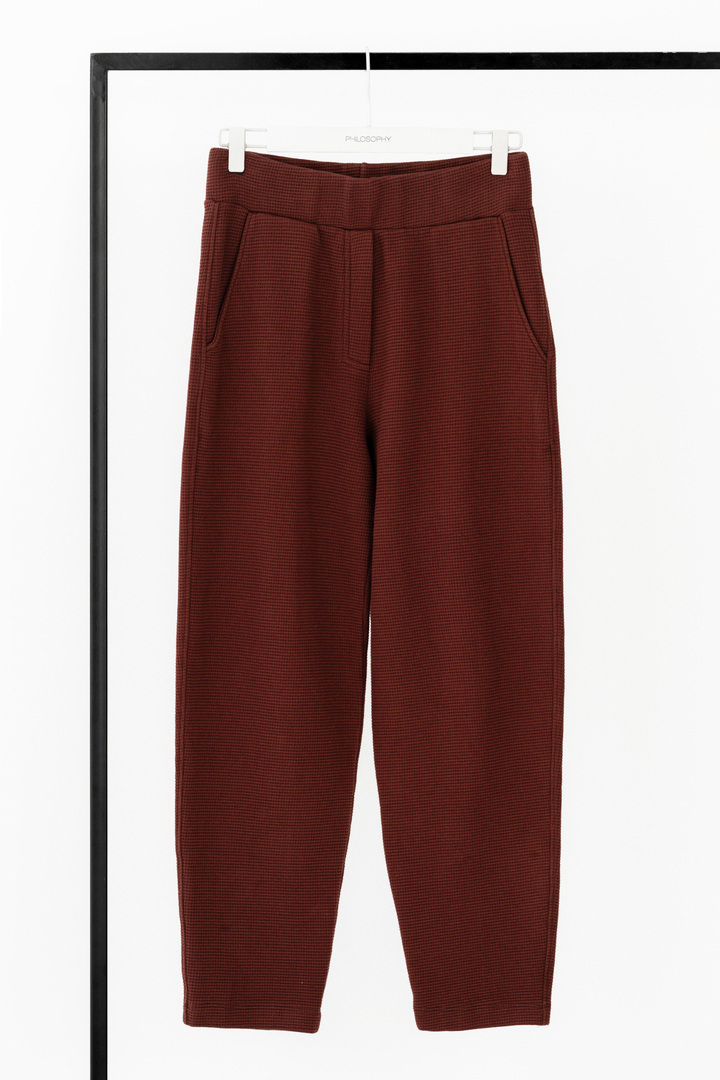 FUTTER WAFFLE SWEATPANTS BORDEAUX