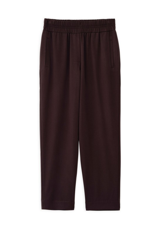 HEAVY TWILL JOGGER PANTS DARK BORDEAUX